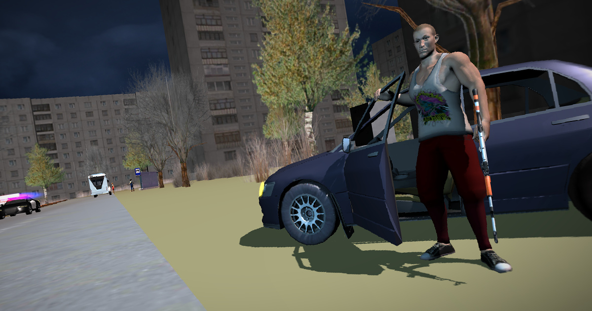 Image Slavic Gangster Style Old Village